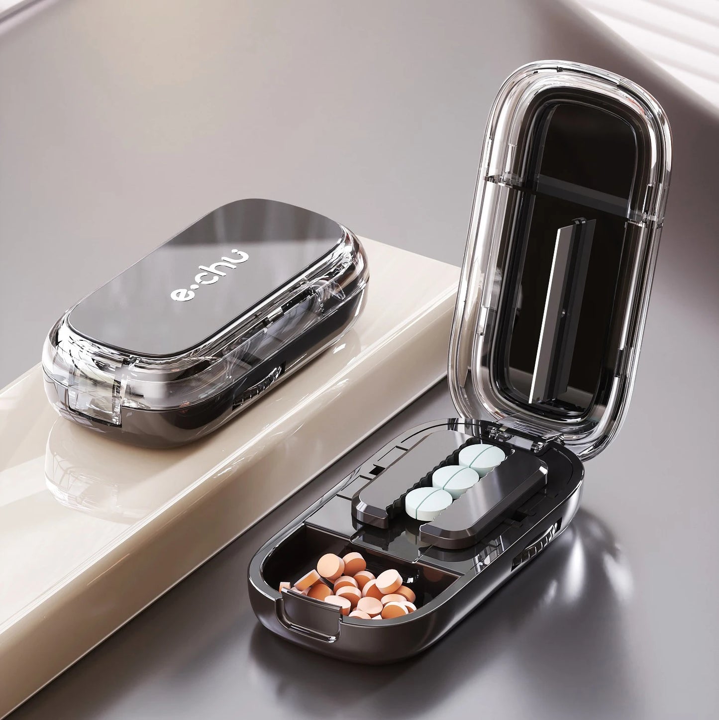 Portable Pill Cutter & Organizer