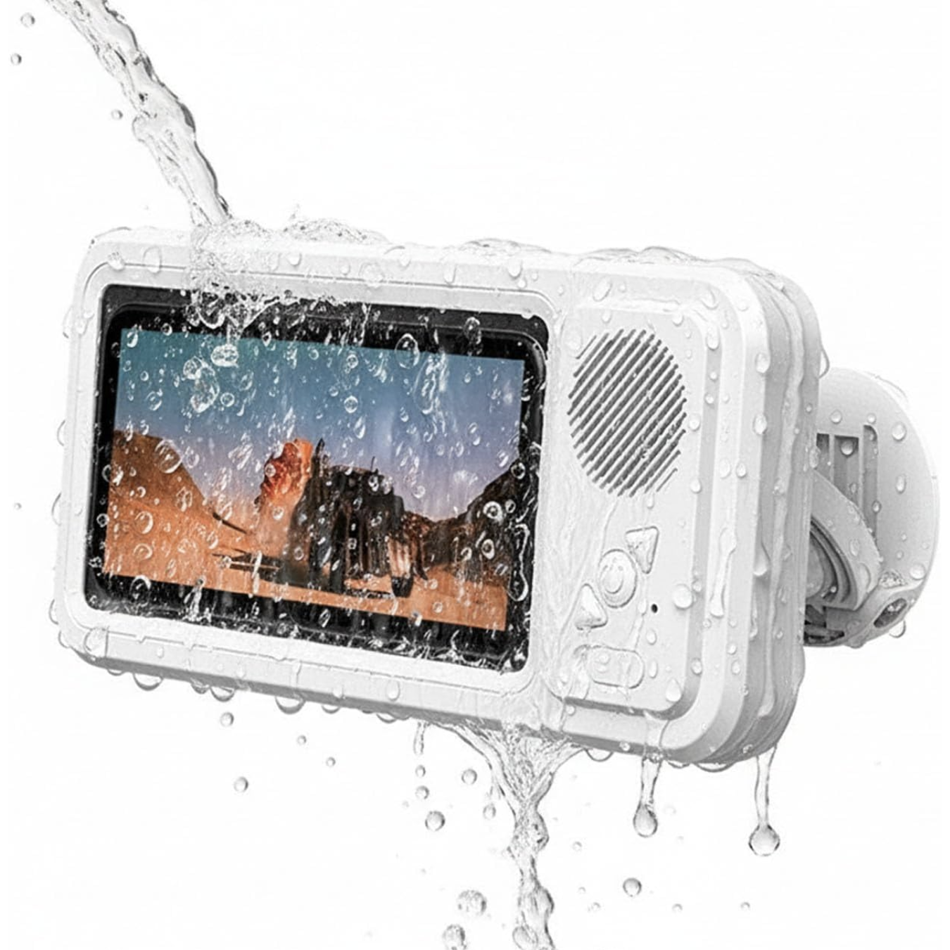 Shower Phone Holder with Bluetooth Speaker